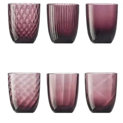 Idra Purple Set of 6 Assorted Glasses