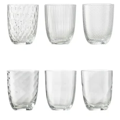 Idra Set of 6 Transparent Assorted Glasses