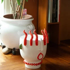 Ifigenia Street Vendor of Peppers Head Vase