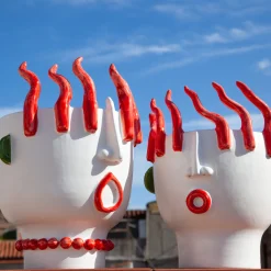 Ifigenia Street Vendor of Peppers Head Vase