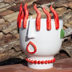 Ifigenia Street Vendor of Peppers Head Vase