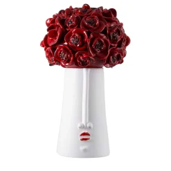 Il Papavero Testa Fiorita Red Ceramic Decorative Box