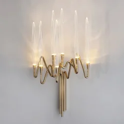 IL PEZZO 3 7 LIGHTS GOLD WALL SCONCE