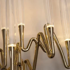 IL PEZZO 3 7 LIGHTS GOLD WALL SCONCE