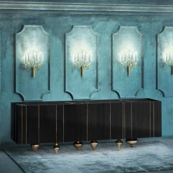 IL PEZZO 3 7 LIGHTS GOLD WALL SCONCE