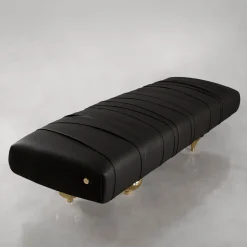 Il Pezzo 1 Black Leather Bench