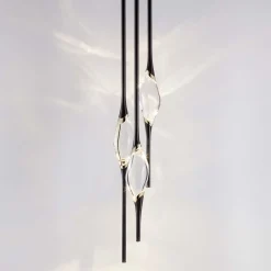 Il Pezzo 12 Black-Gold Round Chandelier