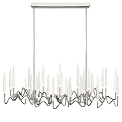 Il Pezzo 3 30-Lights Nickel Long Chandelier