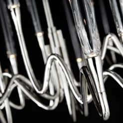 Il Pezzo 3 30-Lights Nickel Long Chandelier