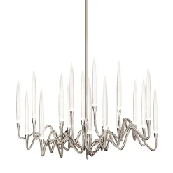 Il Pezzo 3 21-Lights Nickel Round Chandelier