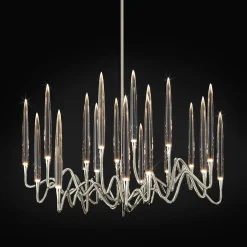 Il Pezzo 3 21-Lights Nickel Round Chandelier