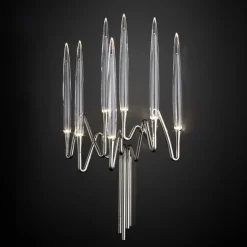Il pezzo 3 7-Lights Nickel Wall Sconce