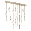 Il Pezzo 12 10-Pendants Satin Brass Staggered Chandelier