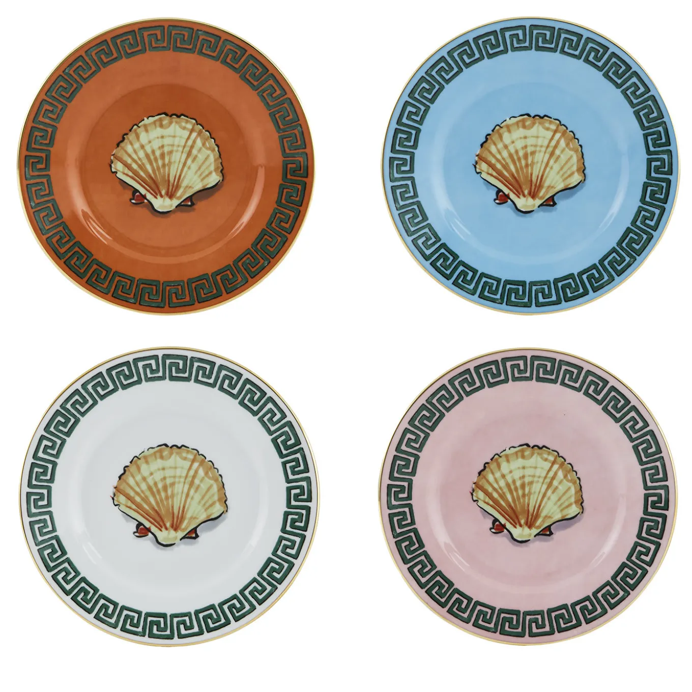 Il Viaggio di Nettuno Set of 4 Bread Plates by Luke Edward Hall