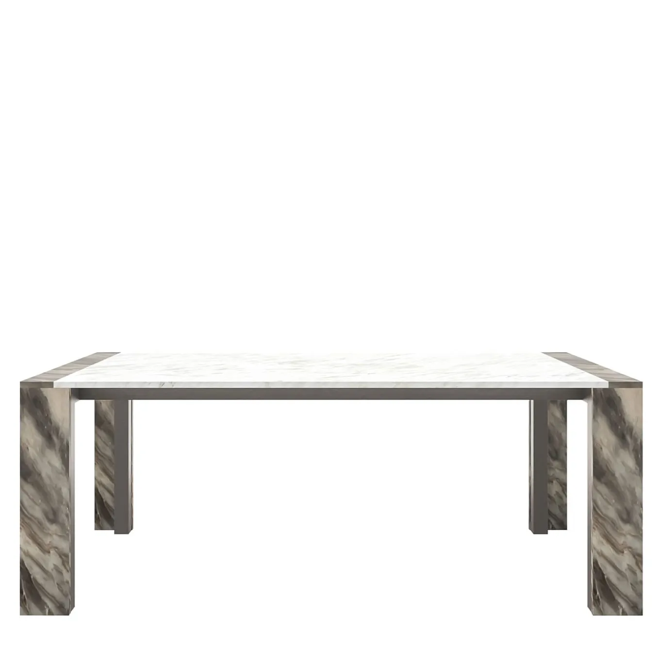 Ilan Multicolor Marbles With Metal Structure Dining Table