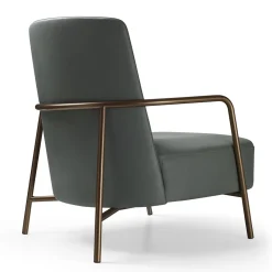 Ilary Green Leather Armchair