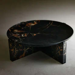 Imperial M Black and Gold Marble Centerpiece