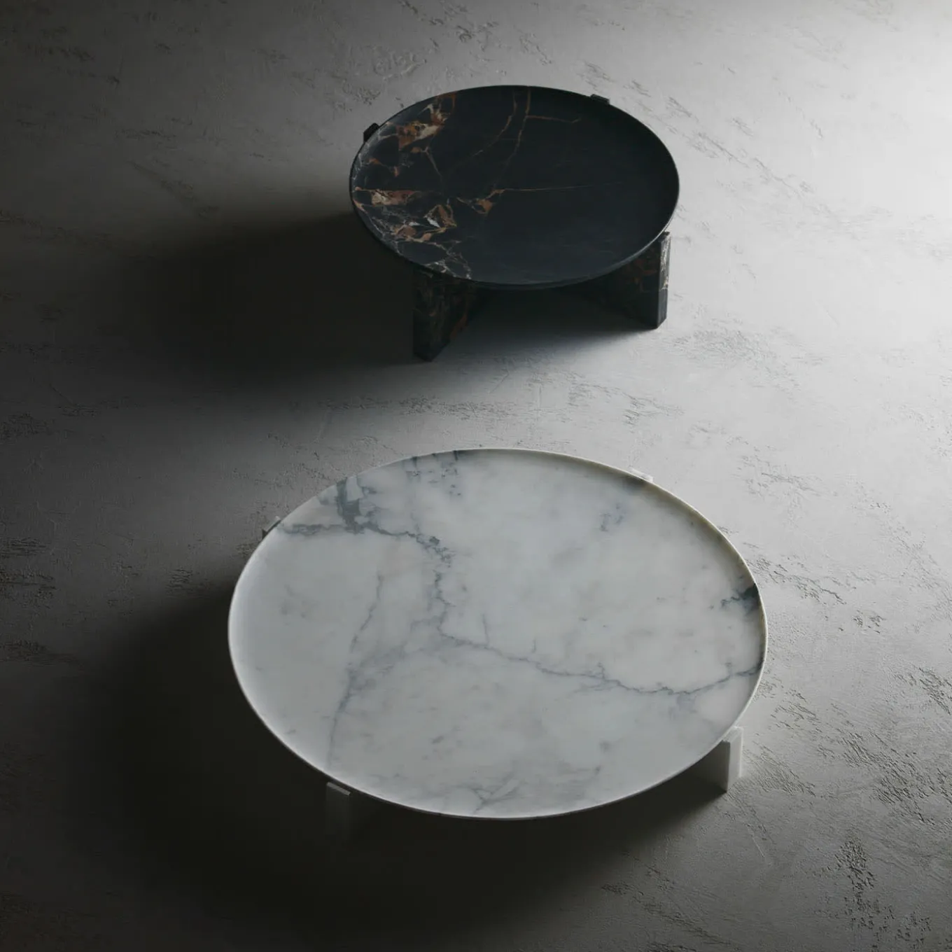 Imperial M Black and Gold Marble Centerpiece