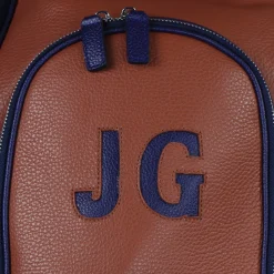 Imperiale Brown & Blue Leather Golf Bag