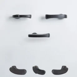 Inca Evolution Set of 4 Black Door Knobs #2 by Nicole Valenti