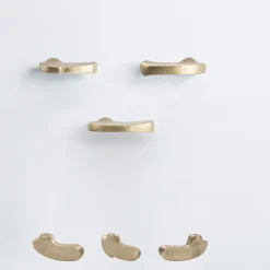 Inca Set of 4 Brass Door Knobs #3 by Nicole Valenti