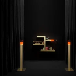 Incrocio Gold Bookshelves By Andrea Branzi