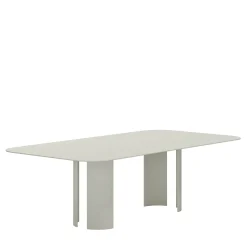 India Large Rectangular Grey Metal Outdoor Dining Table