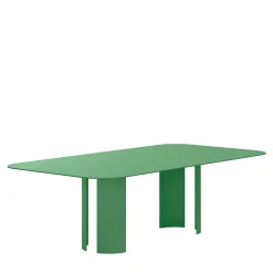 India Large Rectangular Green Metal Outdoor Dining Table