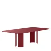 India Large Rectangular Red Metal Outdoor Dining Table