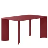 India Medium Rectangular Red Metal Outdoor Dining Table
