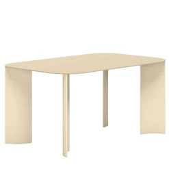 India Medium Rectangular Light Yellow Metal Outdoor Dining Table