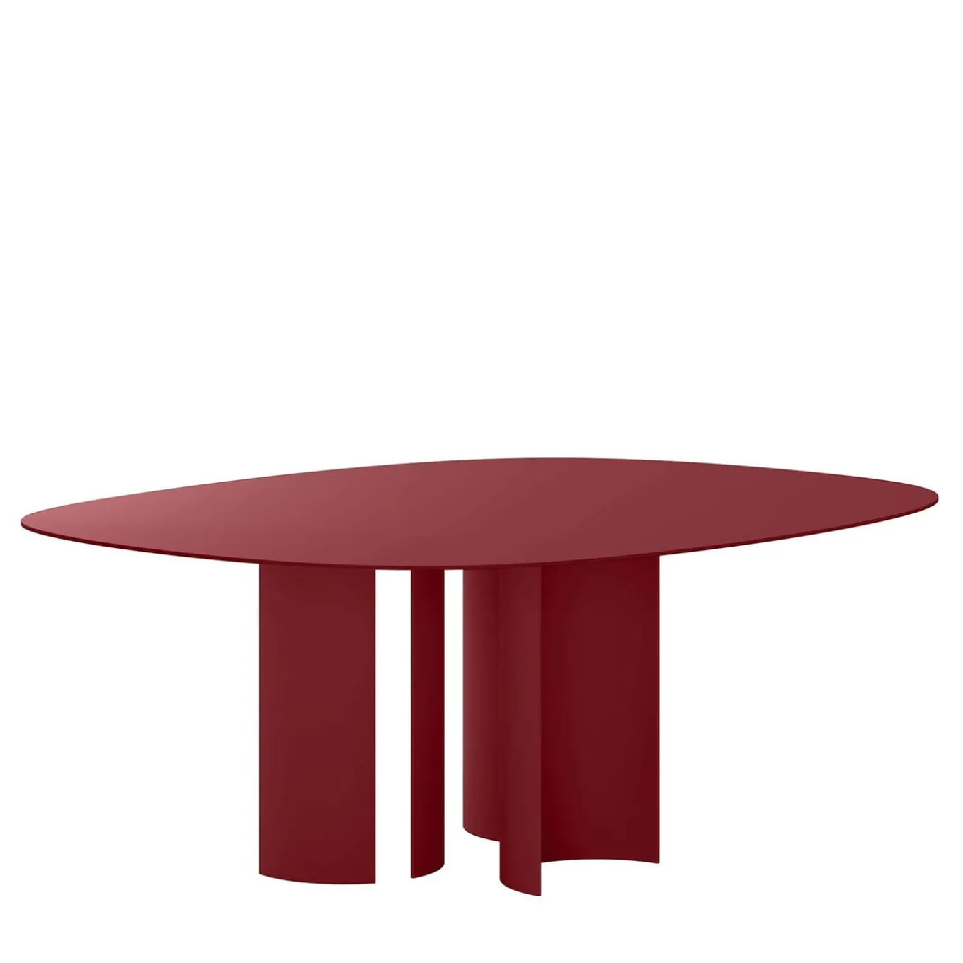 India Sasso Red Metal In & Outdoor Dining Table