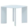 India Small Square Light Blue Metal Outdoor Dining Table