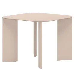 India Small Square Pink Metal Outdoor Dining Table