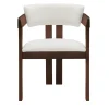 Ines White Chair in Tobacco-Stained Ash Wood