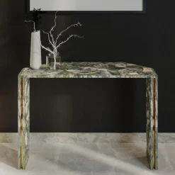 Innis Marinace Verde Marble Console by Paolo Ciacci