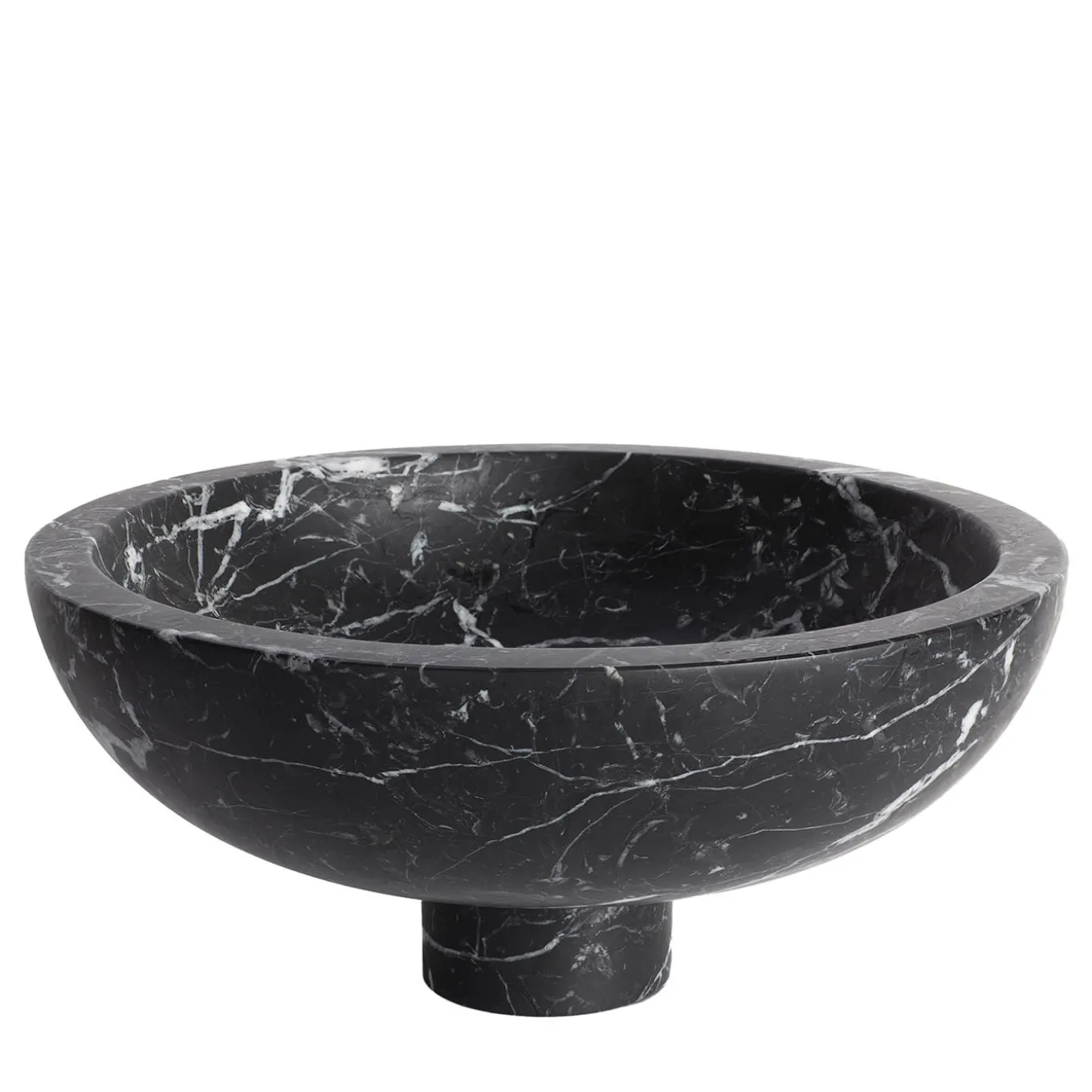 Inside Out Black Marquina Centerpiece by Karen Chekerdjian