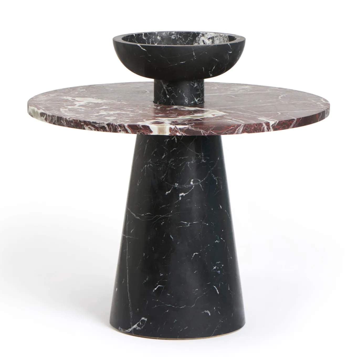 Inside Out Black Marquina Centerpiece by Karen Chekerdjian