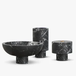 Inside Out Black Marquina Centerpiece by Karen Chekerdjian