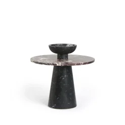 Inside Out Red/Black Marble Coffee Table by Karen Chekerdjian #2
