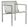 Insidie Gray Stainless Steel Lounge Chair