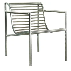 Insidie Gray Stainless Steel Lounge Chair
