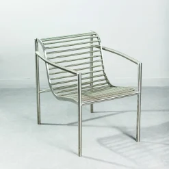 Insidie Gray Stainless Steel Lounge Chair
