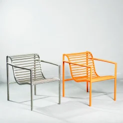 Insidie Gray Stainless Steel Lounge Chair