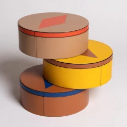 Intarsio Briolette Caffè Latte Tangerine Circle Box