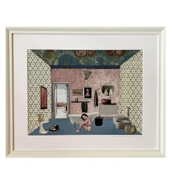 Interno Giorno with Liz Taylor Collage with Recycled Materials