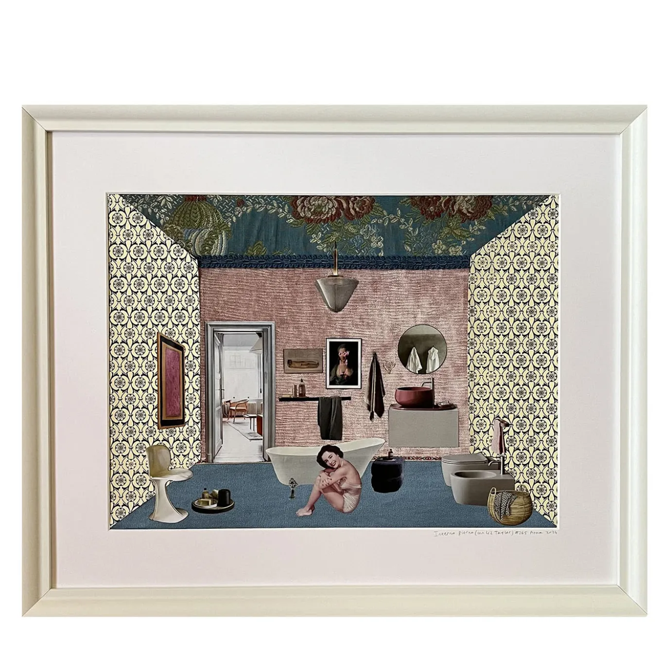 Interno Giorno with Liz Taylor Collage with Recycled Materials