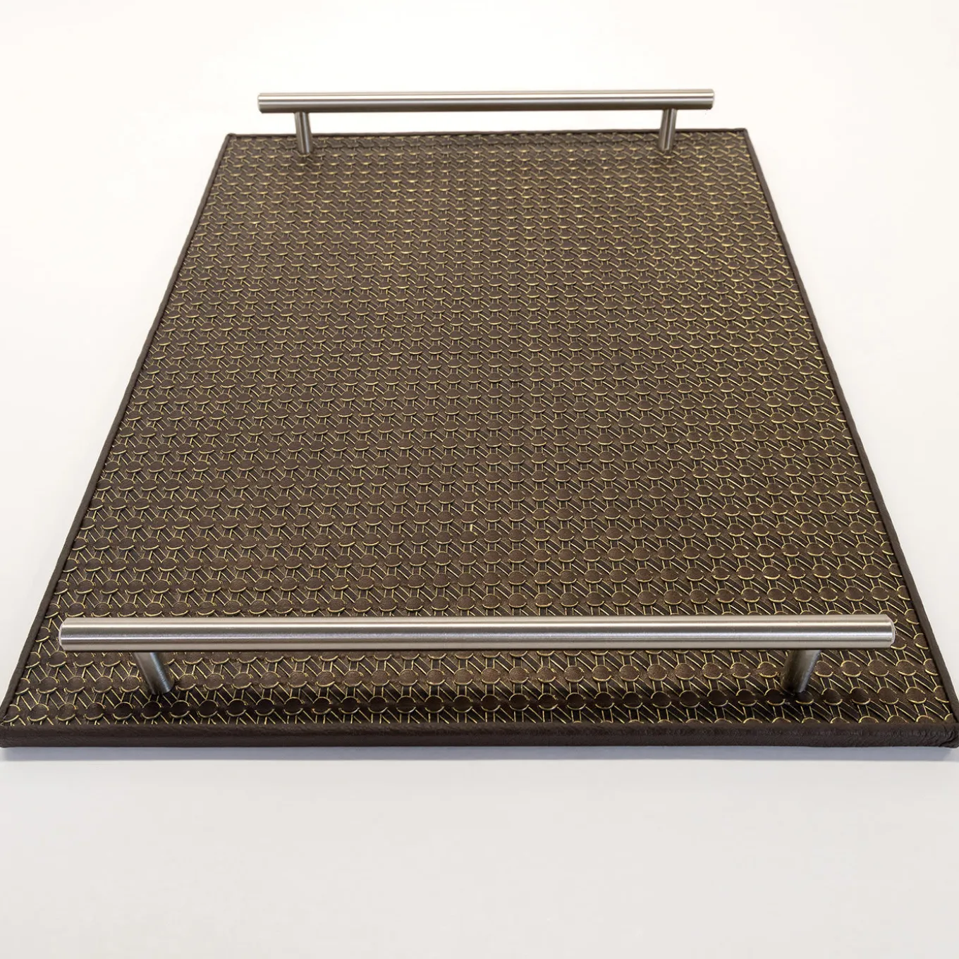 Intreccio Braided Leather Tray