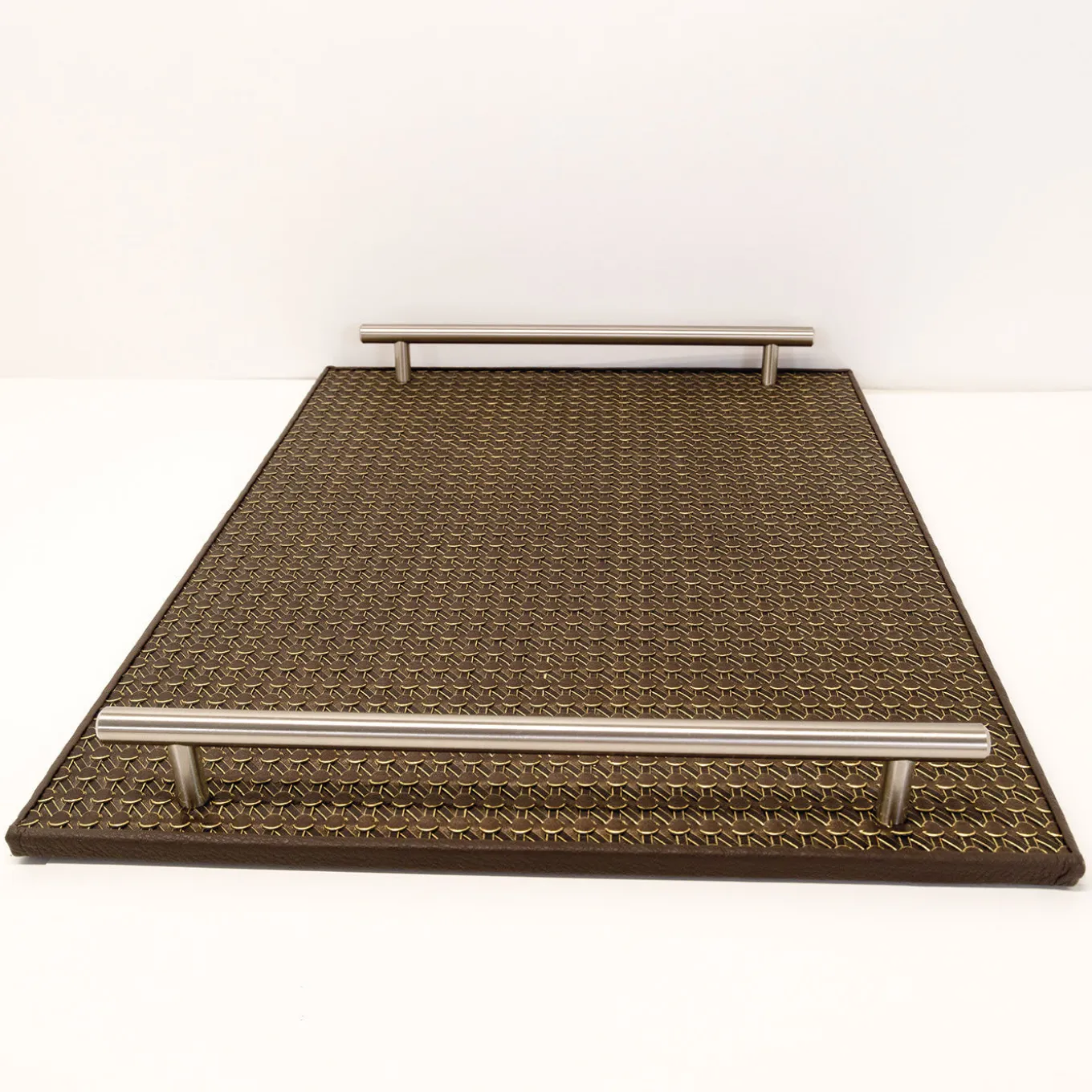 Intreccio Braided Leather Tray