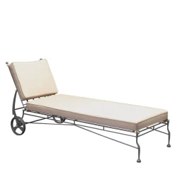 Intreccio Gray Steel Outdoor Chaise Lounge